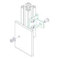 12097 STANDARD PANEL HINGE 3 HOLE ADJ STEEL PC BLK M5 SCREW Панельная петля 12097, стандартная, 3 отверстия, регулируемая, сталь, покрытие PC, черный, винт M5