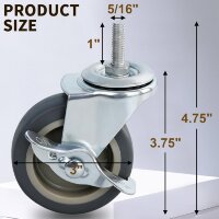 12245 THREADED STEM FOR SWIVEL BASE 5/16-18X1.5 SS Резьбовой стержень для поворотной основы 5/16-18x1.5 нерж. сталь