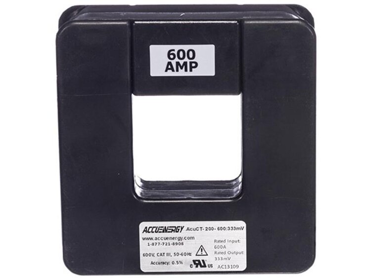 ACCUENERGY ACUCT-200-600:333 Разъемный трансформатор тока (split-core) ACCUENERGY ACUCT-200-600:333 — 600 A, 333 mV, разъемный трансформатор тока, окно 2 x 2