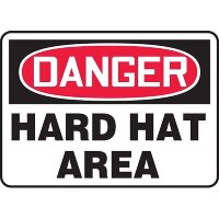 MPPA004VA ACCUFORM SIGNS MPPA004VA — знак "DANGER HARD HAT AREA", алюминий, 7×10"
