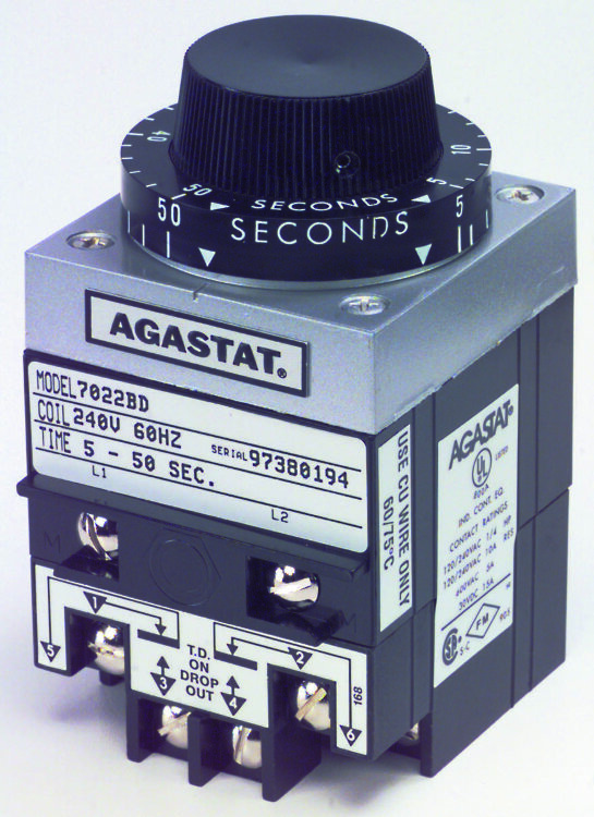 AGASTAT 7012AK реле времени 1–300 с, 120 VAC, DPDT