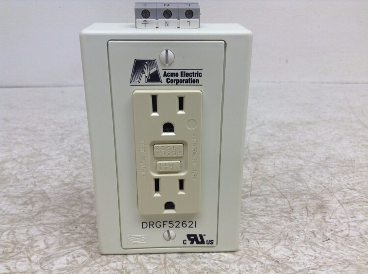 Розетка DRGF5262I (DIN-рейка, 15 A, GFI, айвори)