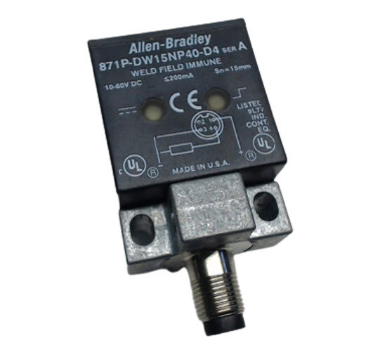 Датчик индуктивный ALLEN BRADLEY 871P-DW15NP40-D4 (VersaCube, 15 мм, PNP, M12)