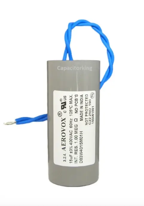AEROVOX D83W4015M Конденсатор для HID-освещения (сухой плёночный), круглый с выводами Конденсатор AEROVOX D83W4015M 15µF 400V (HID)