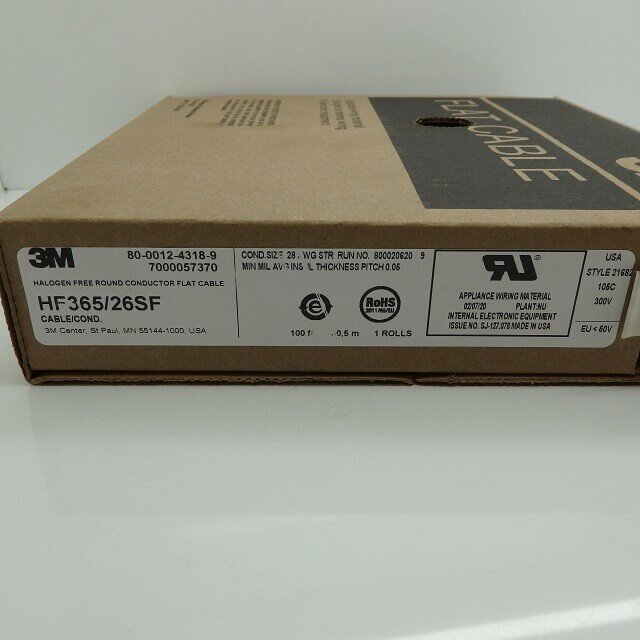 HF365/18SF (PRICE/SP OF 100) FLAT CABLE, 18COND,100FT,28AWG,300V HF365/18SF плоский кабель, 18 жил, 28 AWG, 100 ft, 300 V