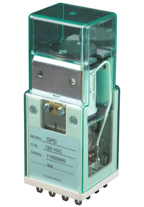 GPDN реле, 4PDT, 125 V DC, 10 A, сокет