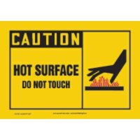MWLD102VA Знак DANGER HOT SURFACE — DO NOT TOUCH, 10 x 14 дюймов, алюминий