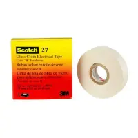 27-3/4X66FT ELECTRICAL TAPE GLASS CLOTH 3/4IN 66FT WHITE Стеклотканевая электротехническая лента, 3/4 in × 66 ft, белая