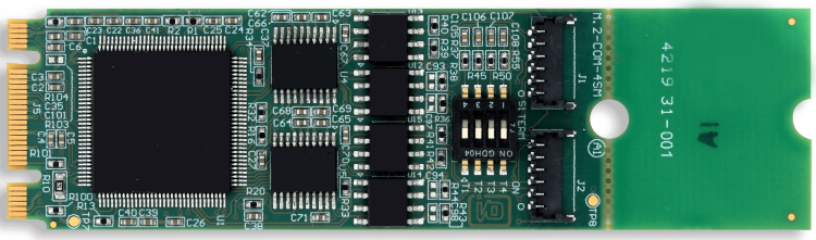PCI низкопрофильная 4‑портовая RS-232/422/485 карта (с кабелем DB9)