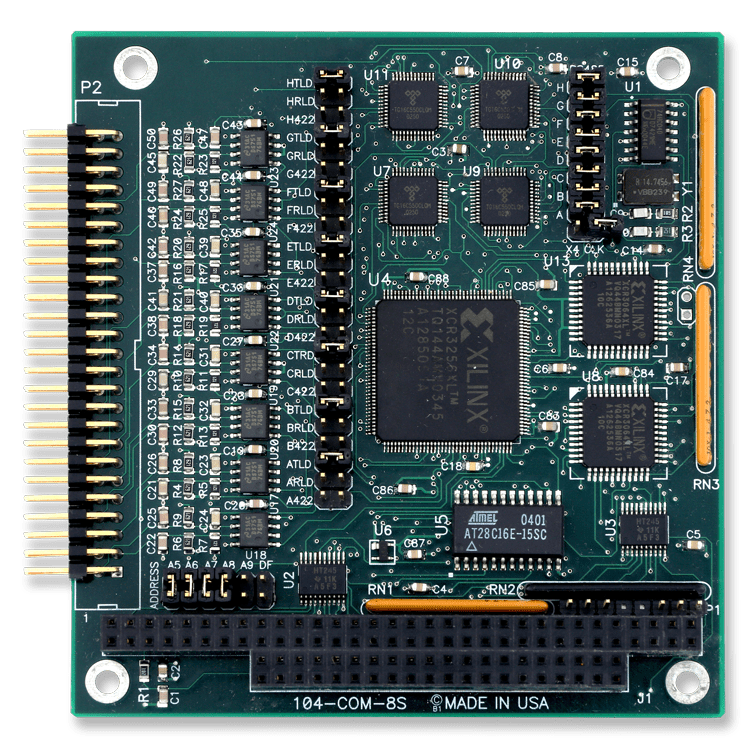 ACCES IO PRODUCTS 104-COM-4S PC/104 4-портовый последовательный интерфейс RS-422/RS-485 PC/104 4-портовый RS-422/RS-485 (104-COM-4S)