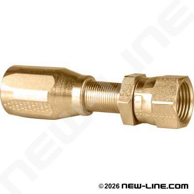 AEROQUIP 411-20B — прямой многоразовый JIC 37° (женский) латунный фитинг, -20