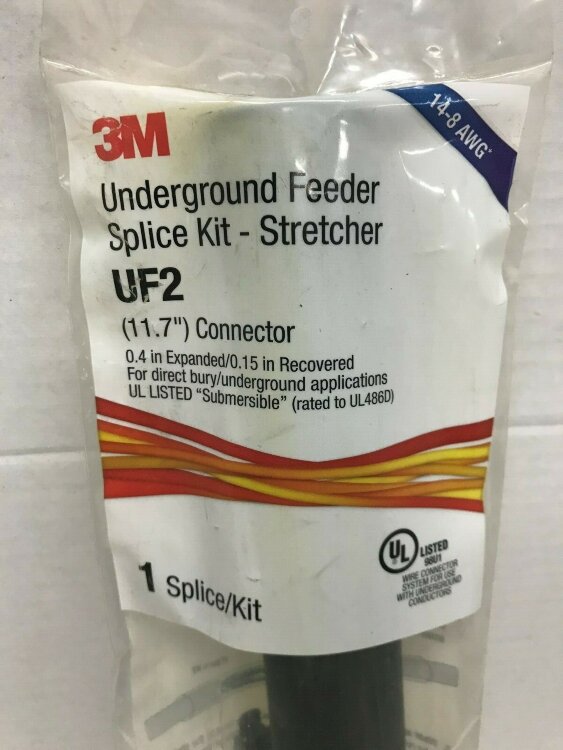 UF2 PRICE / EA, MINBUY(6), UNDERGROUND FEEDER SPLICE KIT - STRETCHER (11.7 CONNECTOR)