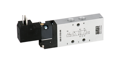 AIRTEC BM-01-533-HNR-162 — электромагнитный клапан 5/3, G1/8, 24 V DC, центр: отвеченное, с разъёмом