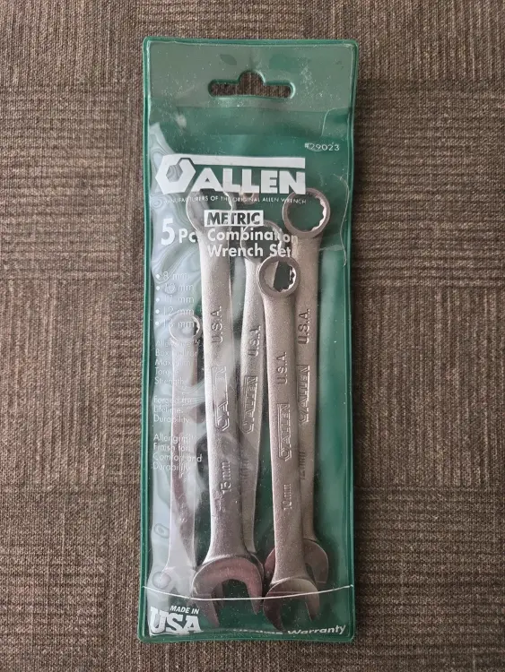 ALLEN ALL29023 набор комбинированных ключей ALLEN 29023 — 5 шт., метрический комбинированный набор ключей (12-точечный)