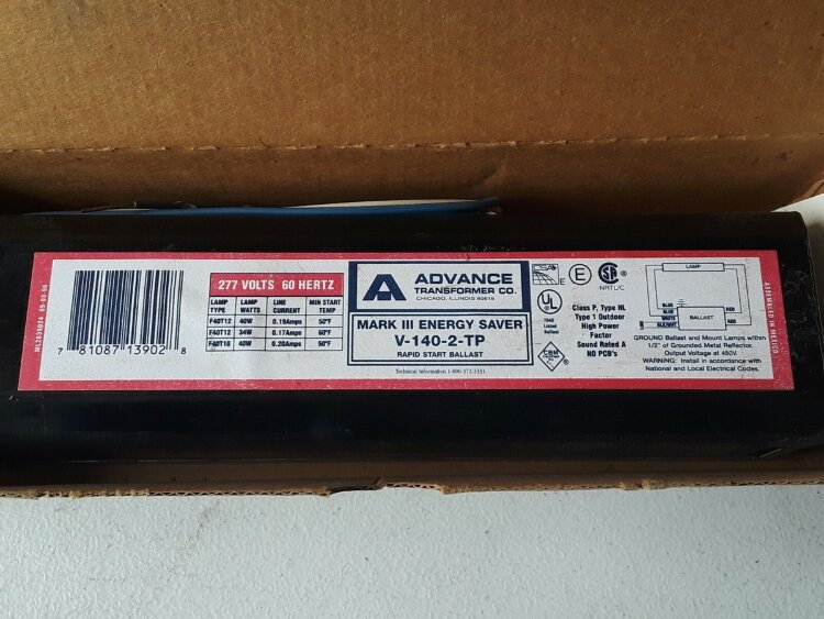 ADVANCE BALLAST V-140-TP Балласт / трансформатор зажигания (люминесцентный) ADVANCE BALLAST V-140-TP