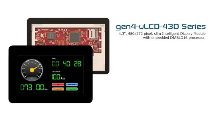 ULCD-43PCT (SGC/GFX) 4.3 480 X 272 ЖК-модуль с ёмкостным сенсором PICASO