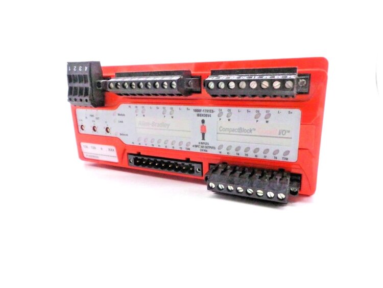 ALLEN BRADLEY 1791-ESIB8XOBV4 EtherNet/IP Safety CompactBlock 8DI / 4 (Dual‑Channel) DO