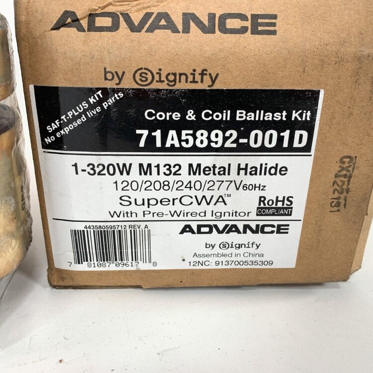 ADVANCE BALLAST 71A5892-001D Комплект балласта для металлогалогенной лампы Балласт ADVANCE 71A5892-001D, 320 Вт (M132/M154)