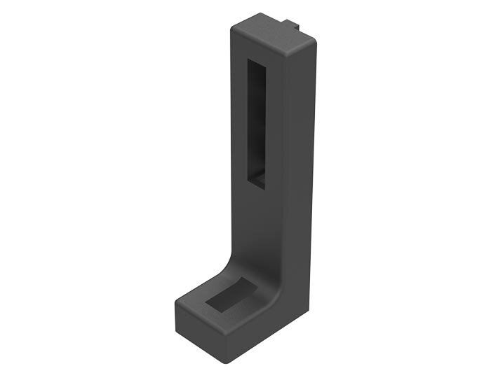 14009 ADJ FLOOR MOUNT BRACKET 160 TAB10 DIE CAST ZINC PC BLK