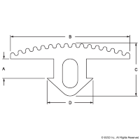 12006 T-SLOT TREAD STRIP SLOT8/10 RUBBER BLK Полоска протектора T-SLOT 12006, слот 8/10, резина, черный